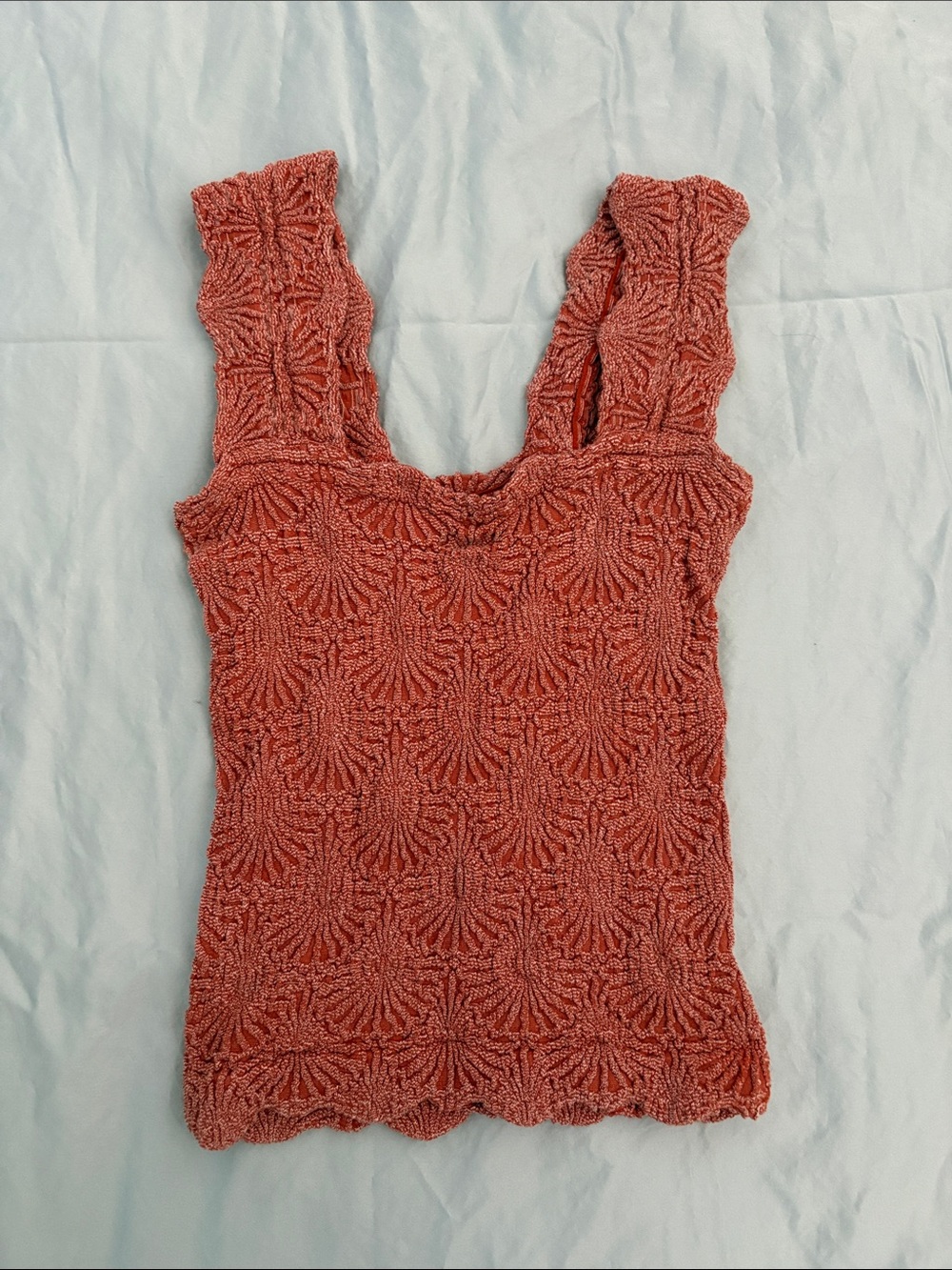Coral Square-Neck Textured Tank Top - Women